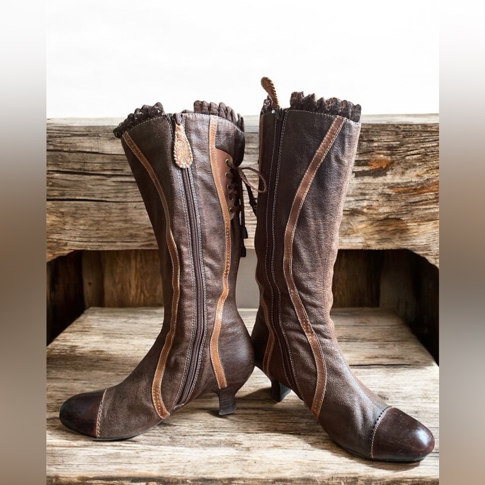 vintage leather boots size 39 Spring step Victorian Medievalcore